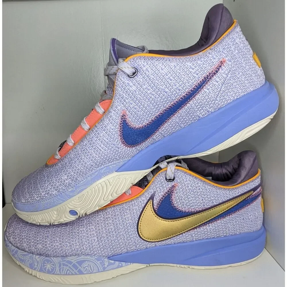 Nike Shoes Mens Size 17 LeBron 20 XX Violet Frost Purple Gold Shoes DJ5423-500